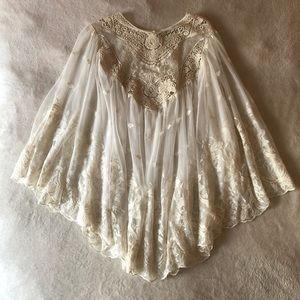 Never Used Grace and Lace Sheer Poncho / Cape
